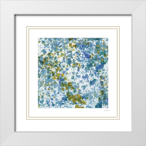 Splatter XIII White Modern Wood Framed Art Print with Double Matting by Green, Nancy