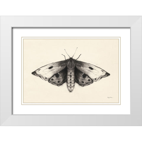 Moth I White Modern Wood Framed Art Print with Double Matting by Tillmon, Avery