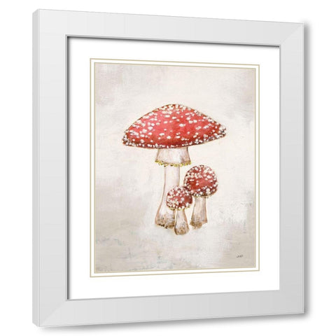 Woodland Mushroom II White Modern Wood Framed Art Print with Double Matting by Purinton, Julia