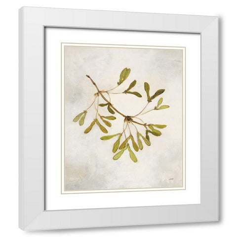 Maple Branch Crop White Modern Wood Framed Art Print with Double Matting by Purinton, Julia