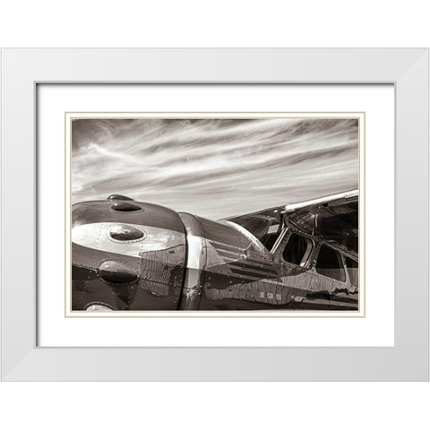Aviator White Modern Wood Framed Art Print with Double Matting by Larson, Nathan