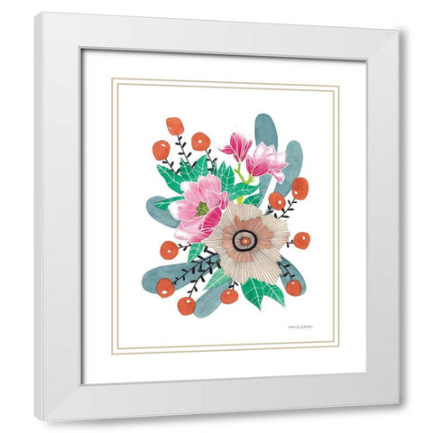 Stained Glass White Modern Wood Framed Art Print with Double Matting by Gallagher, Megan