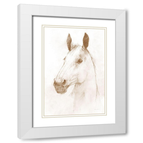 Caesar Sepia White Modern Wood Framed Art Print with Double Matting by Tillmon, Avery