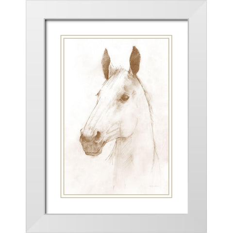 Caesar Sepia White Modern Wood Framed Art Print with Double Matting by Tillmon, Avery