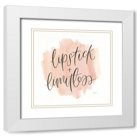 Girl Boss II White Modern Wood Framed Art Print with Double Matting by Jackson, Jenaya