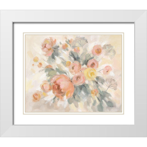 Countryside Bloom White Modern Wood Framed Art Print with Double Matting by Vassileva, Silvia