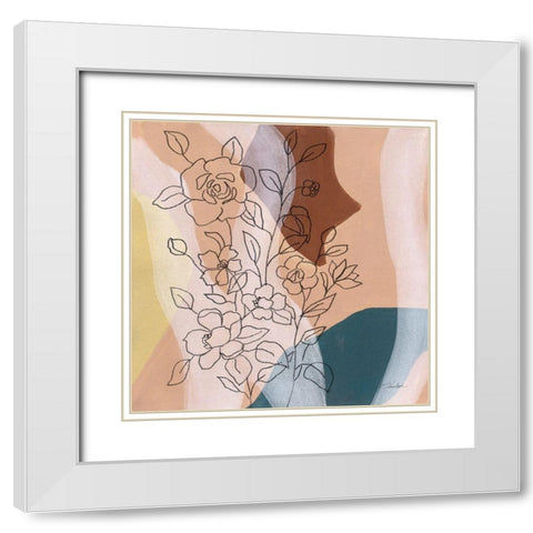 Earthy Boho Lace I White Modern Wood Framed Art Print with Double Matting by Vassileva, Silvia