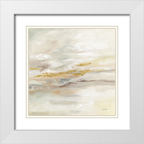 January Slopes White Modern Wood Framed Art Print with Double Matting by Vassileva, Silvia