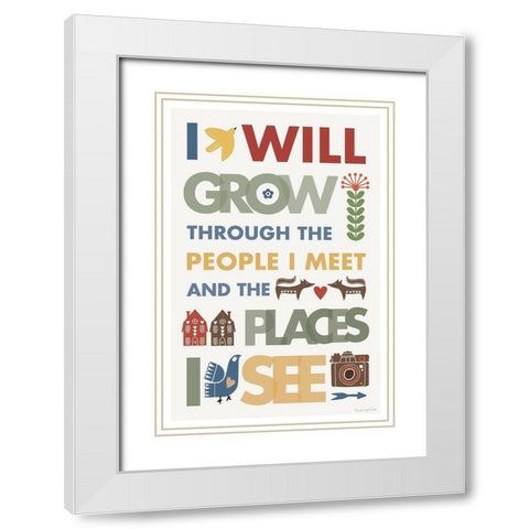 I Will Grow White Modern Wood Framed Art Print with Double Matting by Charro, Mercedes Lopez