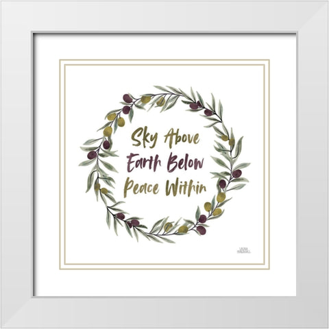 Olive Grove II White Modern Wood Framed Art Print with Double Matting by Marshall, Laura