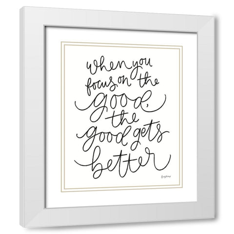 Calm Home IV White Crop White Modern Wood Framed Art Print with Double Matting by Thorns, Becky