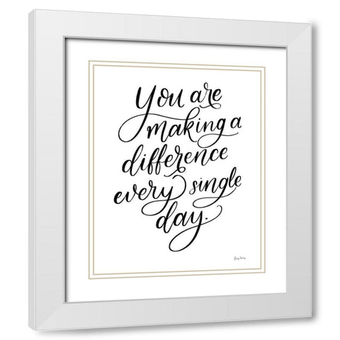 Teachers III No Hearts Crop White Modern Wood Framed Art Print with Double Matting by Thorns, Becky