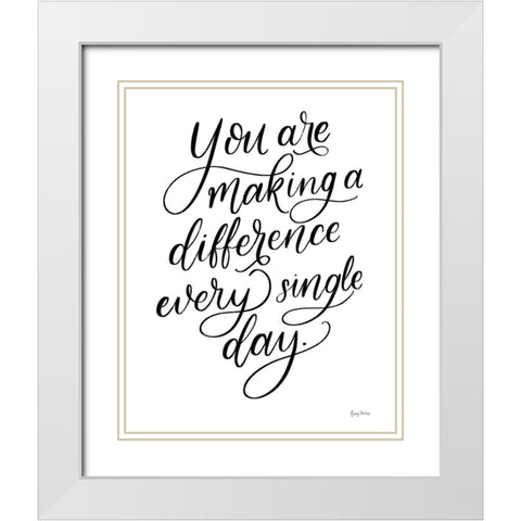 Teachers III No Hearts Crop White Modern Wood Framed Art Print with Double Matting by Thorns, Becky