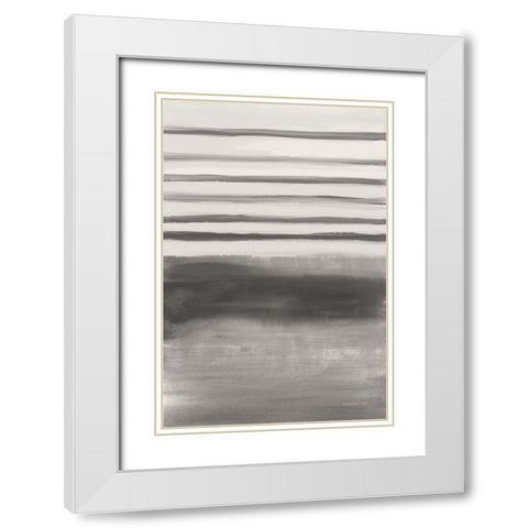 Study in Gray II White Modern Wood Framed Art Print with Double Matting by Nai, Danhui