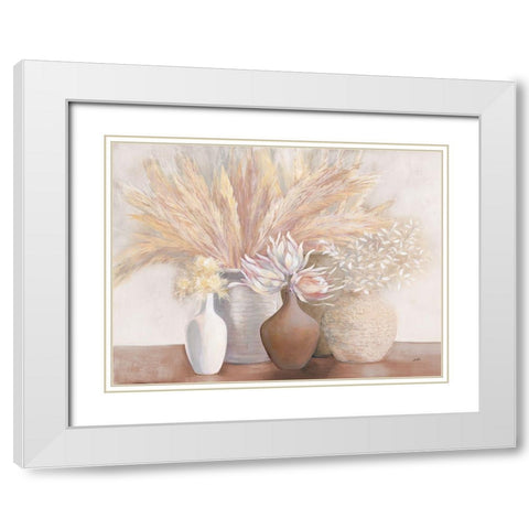 Natural Gentle Still Life White Modern Wood Framed Art Print with Double Matting by Purinton, Julia
