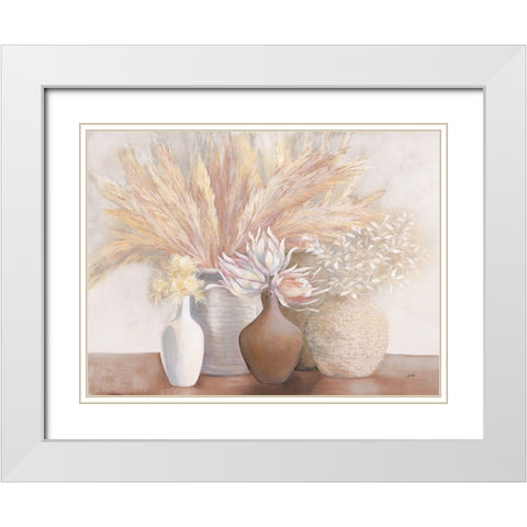 Natural Gentle Still Life White Modern Wood Framed Art Print with Double Matting by Purinton, Julia