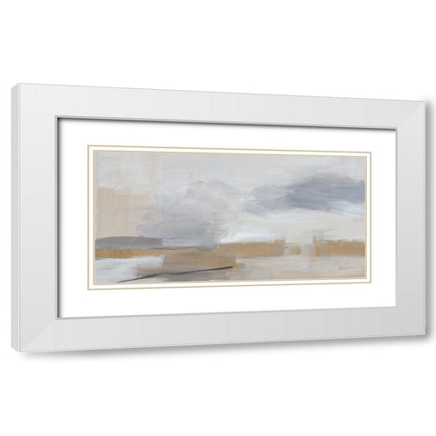 Sandstorm Gold White Modern Wood Framed Art Print with Double Matting by Munger, Pamela