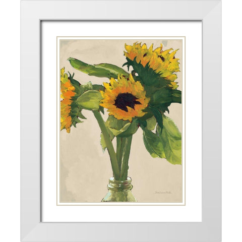 Sunny Beige White Modern Wood Framed Art Print with Double Matting by Miller, Sara Zieve