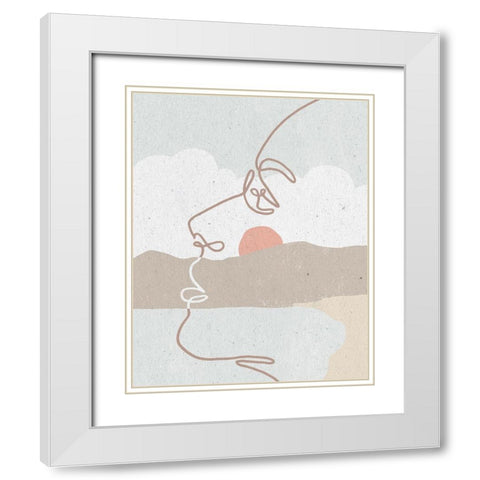 Mykonos I Neutral White Modern Wood Framed Art Print with Double Matting by Hershey, Moira
