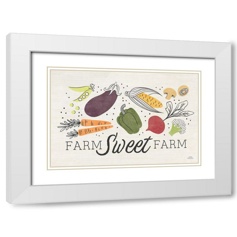 Garden Goodies I Cream White Modern Wood Framed Art Print with Double Matting by Marshall, Laura