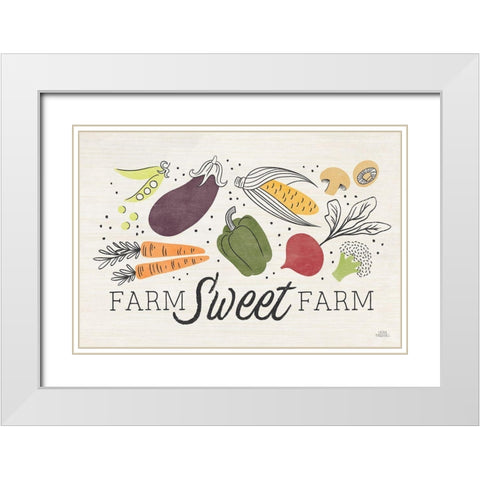 Garden Goodies I Cream White Modern Wood Framed Art Print with Double Matting by Marshall, Laura