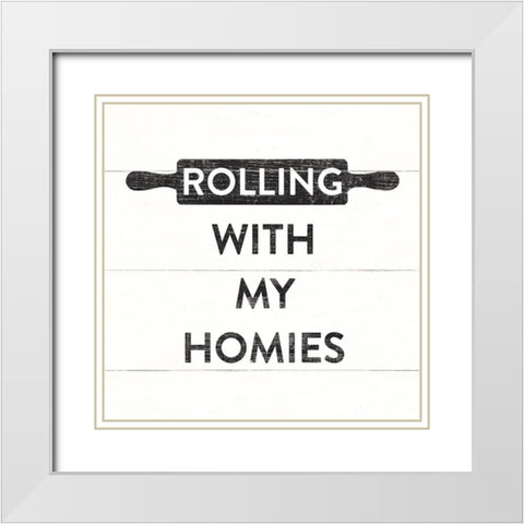 Bake I Farmhouse White Modern Wood Framed Art Print with Double Matting by Wild Apple Portfolio