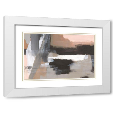 Escalante Mood White Modern Wood Framed Art Print with Double Matting by Nai, Danhui