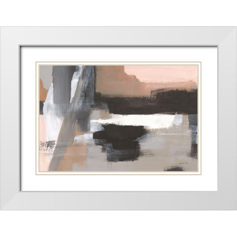 Escalante Mood White Modern Wood Framed Art Print with Double Matting by Nai, Danhui