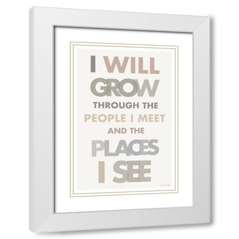 I Will Grow II White Modern Wood Framed Art Print with Double Matting by Charro, Mercedes Lopez