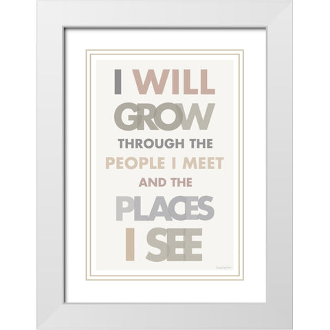 I Will Grow II White Modern Wood Framed Art Print with Double Matting by Charro, Mercedes Lopez