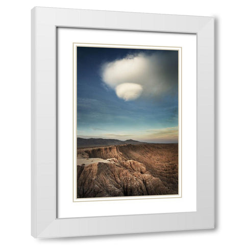 Borrego Clouds White Modern Wood Framed Art Print with Double Matting by Majchrowicz, Alan