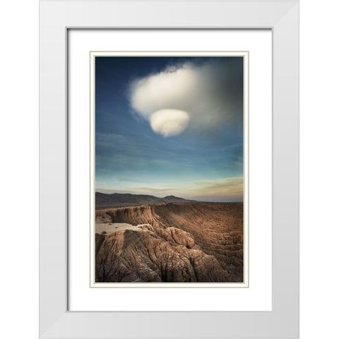 Borrego Clouds White Modern Wood Framed Art Print with Double Matting by Majchrowicz, Alan