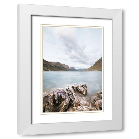 Glacier Lake White Modern Wood Framed Art Print with Double Matting by Majchrowicz, Alan