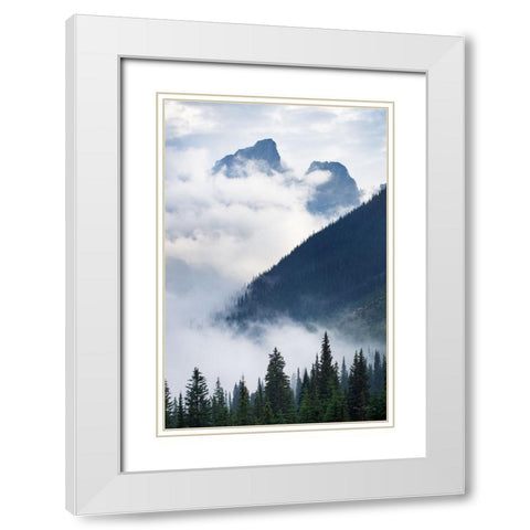 Mountain Fog White Modern Wood Framed Art Print with Double Matting by Majchrowicz, Alan