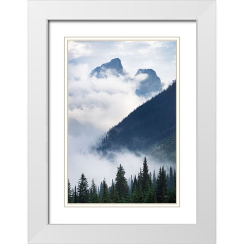 Mountain Fog White Modern Wood Framed Art Print with Double Matting by Majchrowicz, Alan
