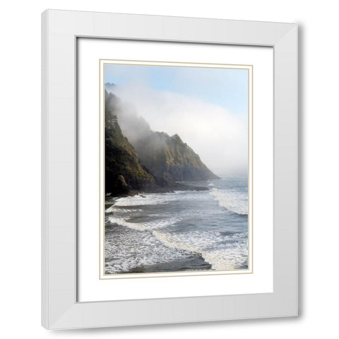 Heceta Head Oregon White Modern Wood Framed Art Print with Double Matting by Majchrowicz, Alan