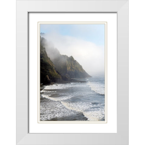 Heceta Head Oregon White Modern Wood Framed Art Print with Double Matting by Majchrowicz, Alan