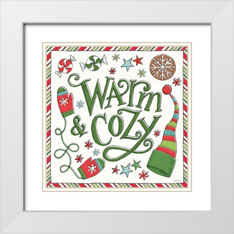 Holiday Whimsy II White Modern Wood Framed Art Print with Double Matting by Tavoletti, Anne