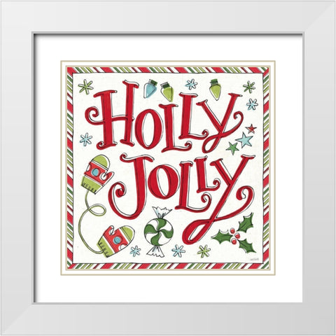 Holiday Whimsy IV White Modern Wood Framed Art Print with Double Matting by Tavoletti, Anne
