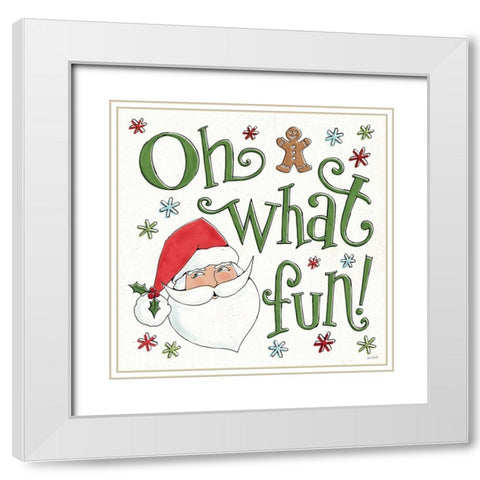 Holiday Whimsy VI White Modern Wood Framed Art Print with Double Matting by Tavoletti, Anne
