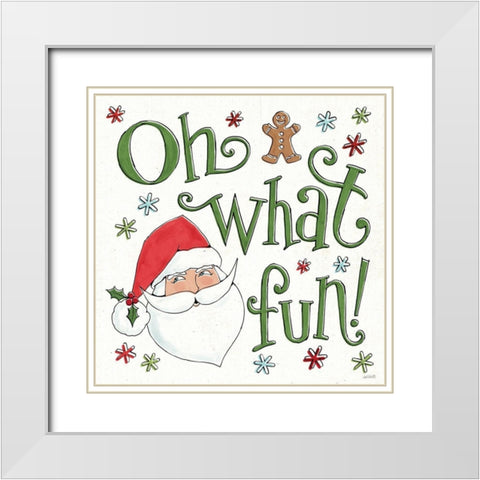 Holiday Whimsy VI White Modern Wood Framed Art Print with Double Matting by Tavoletti, Anne