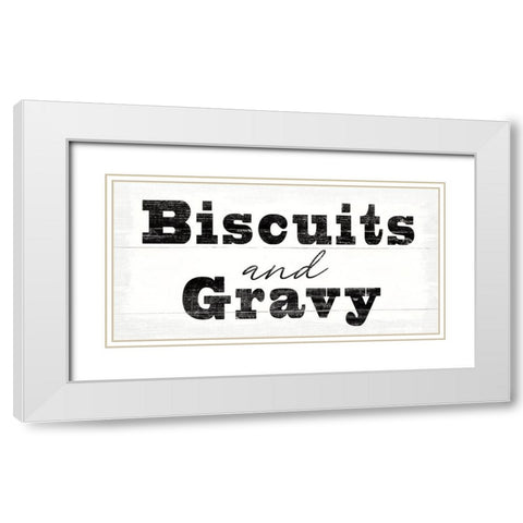 Biscuits and Gravy White Modern Wood Framed Art Print with Double Matting by Wild Apple Portfolio