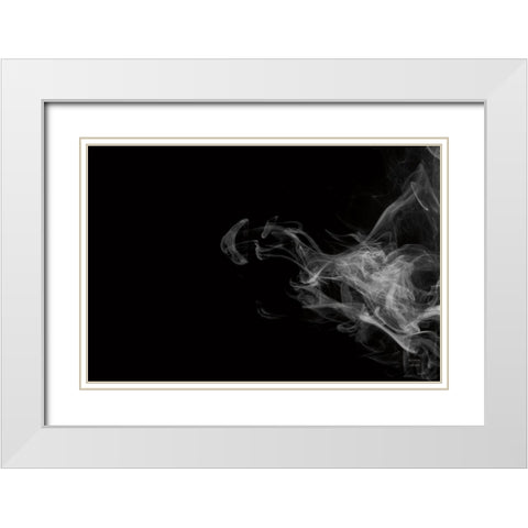 Smoke I White Modern Wood Framed Art Print with Double Matting by Larson, Nathan