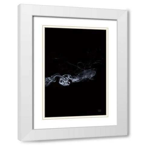 Smoke II White Modern Wood Framed Art Print with Double Matting by Larson, Nathan