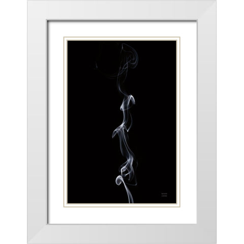 Smoke III White Modern Wood Framed Art Print with Double Matting by Larson, Nathan