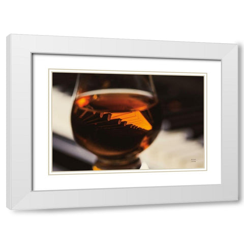 Night Vibes White Modern Wood Framed Art Print with Double Matting by Larson, Nathan