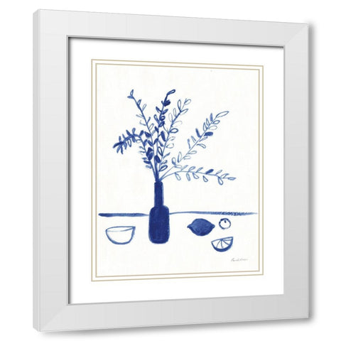 Greek Island Dreaming II White Modern Wood Framed Art Print with Double Matting by Munger, Pamela