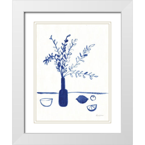 Greek Island Dreaming II White Modern Wood Framed Art Print with Double Matting by Munger, Pamela