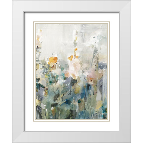 Rustic Garden Neutral III White Modern Wood Framed Art Print with Double Matting by Nai, Danhui