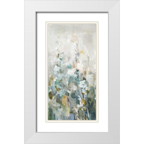 Rustic Garden Neutral IV White Modern Wood Framed Art Print with Double Matting by Nai, Danhui